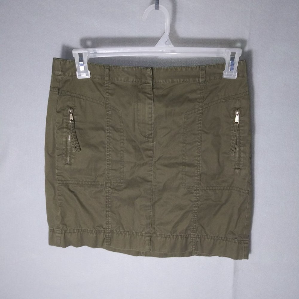 Ann Taylor Loft Green Casual Zipper Pockets Women's Size 8